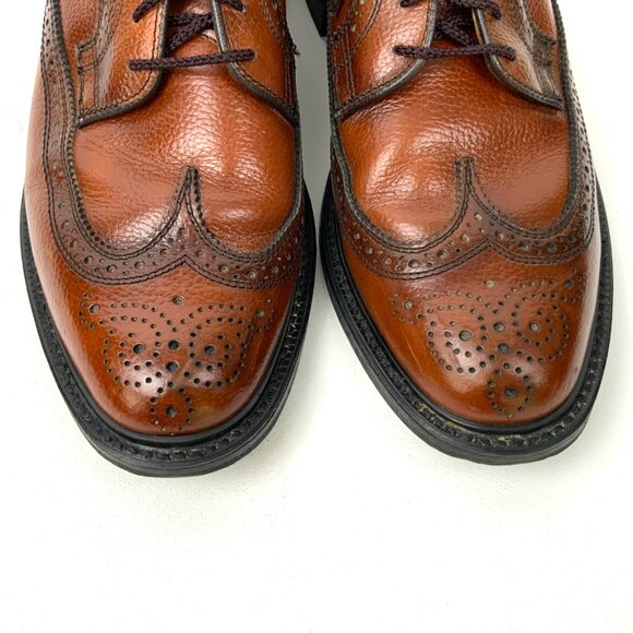 Dexter Brown Pebbled Leather Longwing Wingtip Brogues Oxford Shoes Size 9C - Picture 16 of 16